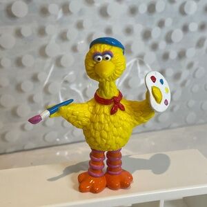 💕3 for $10- Vintage Sesame Street Big Bird 🎨Artist Painter Figure